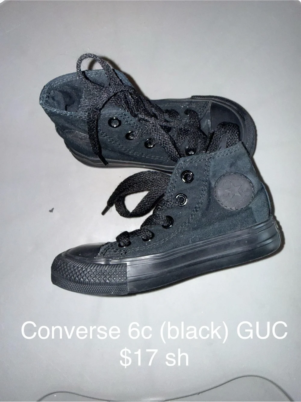 Converse All Star High Top Sneakers - Solid Black